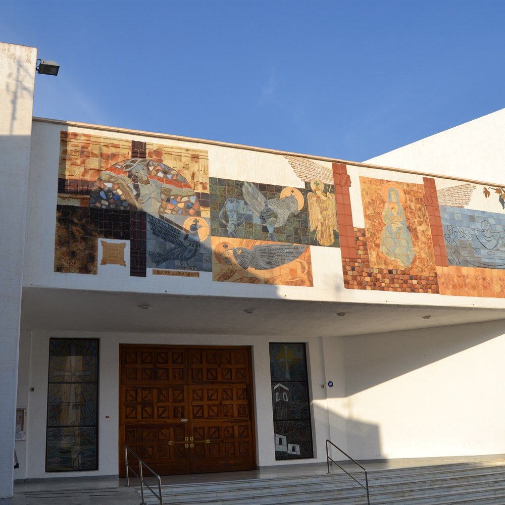 Mural on the parish church in Calpe Old Town