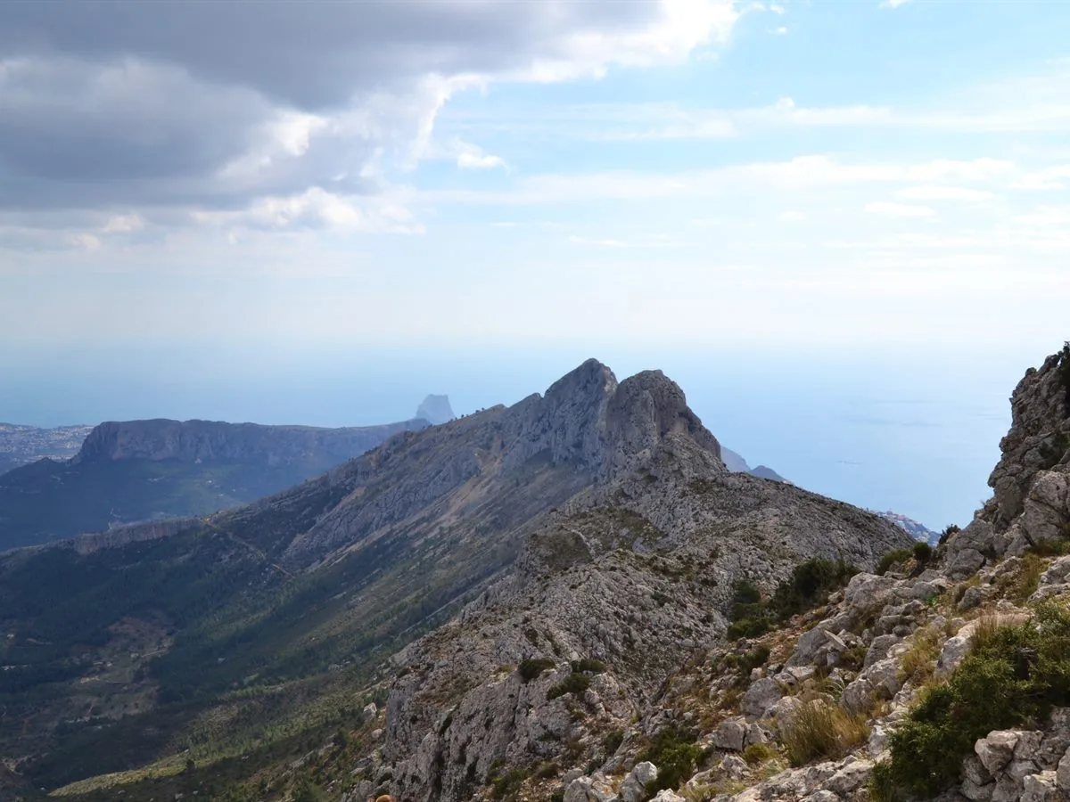 Serra de Bernia mountain ridge for steep Costa Blanca cycling days from Calpe